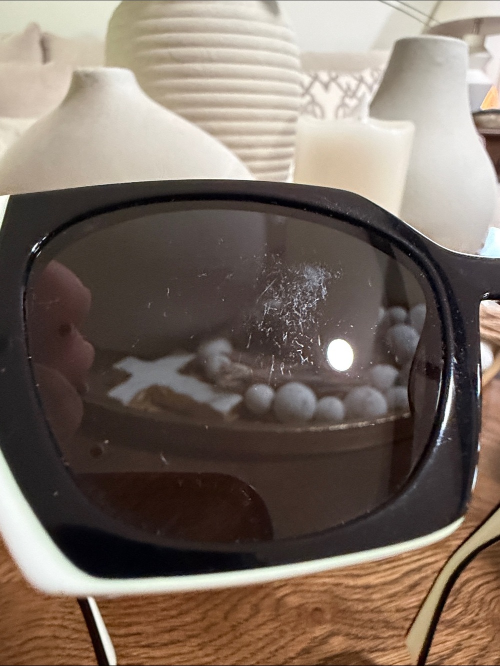 Prada Black and White Cat-Eye Sunglasses - Picture 8 of 10